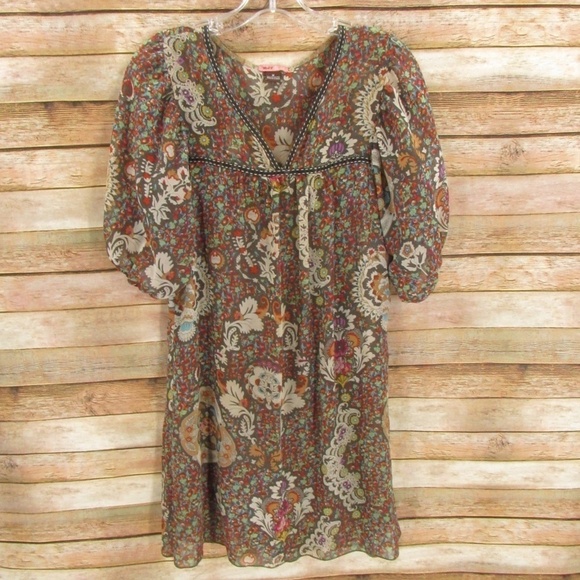MAXRAVE Floral V-Neck Boho Dress M - Picture 3 of 16